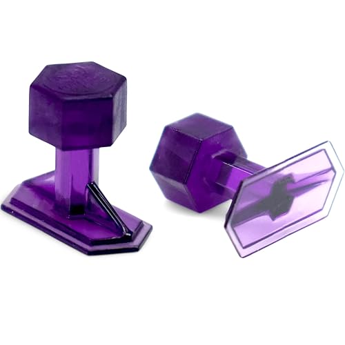 Image of Black Plague Crease Reaper Dead Center 12 mm x 25 mm Purple Hex Tabs (5 Tabs)