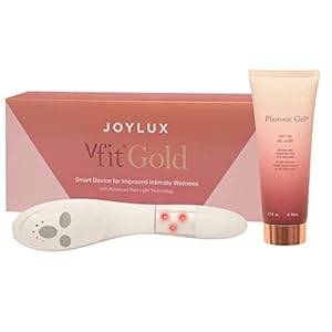 vFit Gold Set, Red LED Light Intimate Health Device for Women, Wellness System for Menopausal Women & New Mothers, Promotes Natural Hydration & Helps Tighten Pelvic Floor (2-Pack Set)