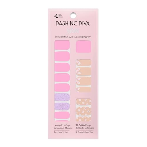 Dashing Diva Easter Gloss Nail Strips - Bunny Side Up - UV Free, ...