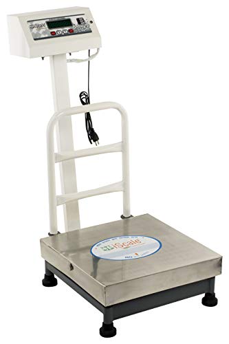 iScale 50 kg Capacity, Digital Commercial Store Platform Weighing Machine Pan Size 14 x 14 inches with Double Front and Back Display, White