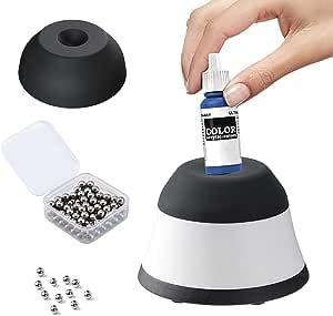 Vortex Paint Mixer - Vortex Mixer with Mixing Balls & Interchangeable Silicone Cap 3000RPM Paint Shaker for Lab Mixing Miniature model Paints Acrylic Paints (UK Plug)