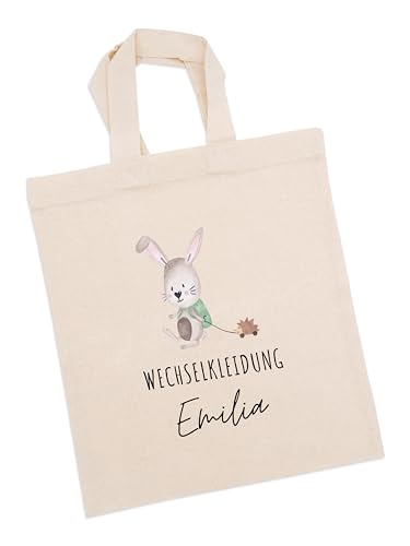 wunderwunsch Stoffbeutel Jutebeutel Kindergarten, Wechselkleidung,...