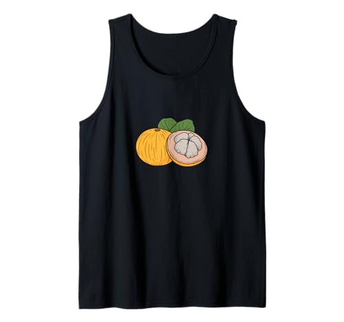 Fruta exótica de mangostán amarillo fresco Camiseta sin Mangas
