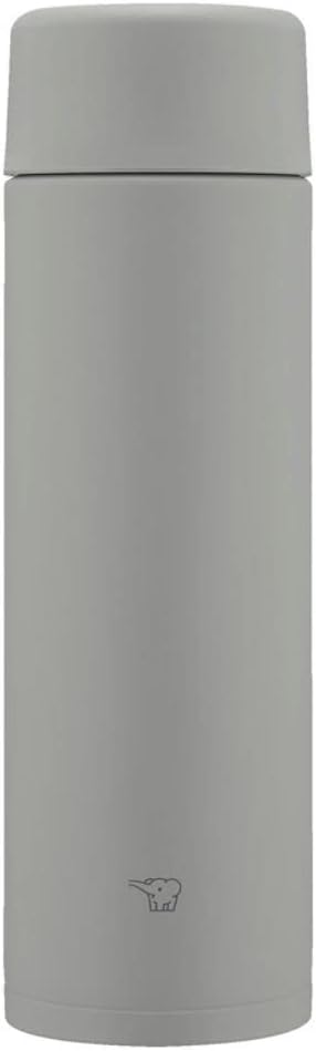 Mahobin Water Bottle, Seamless 16.9 fl oz (480 ml), Screw Stainless Steel Mug, Medium Gray, Integrated Strainer and Washer, Easy to Clean, 2 Pieces Only Wash SM-ZB48-HM