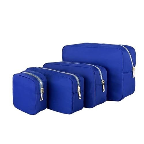 Trousse maquillage grande capacité bleu marine sac de voyage cosmétique femme chic