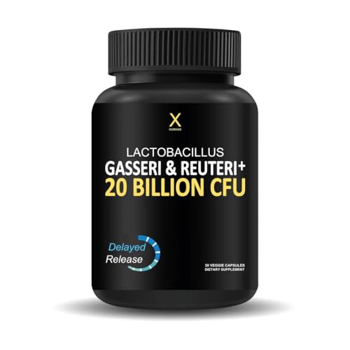 HUMANX Lactobacillus Gasseri & Reuteri+ 20 Billion CFU Plus Organic Prebiotics and Punicaligans - Probiotic Supplements - USA Made - Non-GMO - Performance Driven Delayed Release Capsule