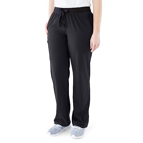 Image of ave. Women's Varick Six Pocket Midrise Straight Leg Scrub Pant, Black, XX-Large Tall