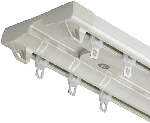 Double Track Aluminum Alloy Ceiling Curtain Rail - One-Piece Room Divider for Living Room & Bedroom, Durable, Easy Installation, Modern Home Décor Solution