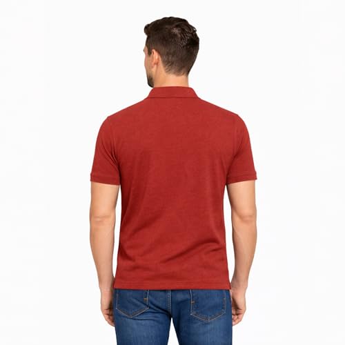 Image of Cotton Polo T-Shirt for Men | Solid Color Regular Fit Collar Neck T-Shirt