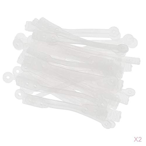 HEAVENGLOW 100pcs/pack Salon Hair Roller Rubber Band Hair Rod Clip Accessory Clear-picture-37