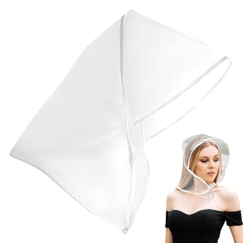 Sombrero de lluvia impermeable genérico, funda para chef reutilizable de polietileno, transparente de PE para hombres, para mujer, viajes, compras, jardinería, playa al aire libre, blanco