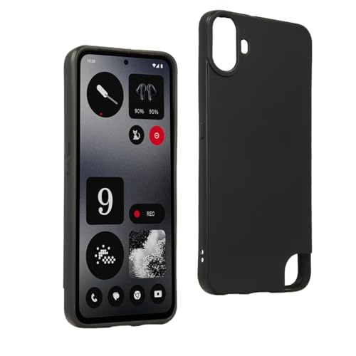 REY Funda Carcasa para Nothing CMF Phone 1, Anti-Deslizante Negra, Elegante y Ligera, TPU Flexible Premium