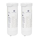 GE XWFE Refrigerator Water Filter, Genuine Replacement Filter, Certified to Reduce Lead, Sulfur, and 50+ Other Impurities, Replace Every 6 Months for Best Results, Pack of 2