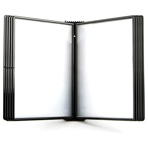Pelltech A4 Office Wall Display Panel System with 10 Black Pockets Cover