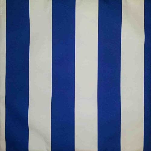 LushFabric Sofia Striped Fabric, 4cm Wide White Stripes for Curtains Upholstery Home Decor Table Runner Material