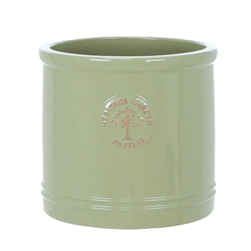 Image of Woodlodge 20cm Mint Green Glazed Heritage Cylinder Pot