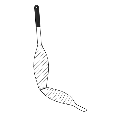 WELL HOME MOBILIARIO & DECORACIÓN Parrilla BBQ para Pescado en Alambre de Hierro con Revestimiento Antiadherente 58x13cm
