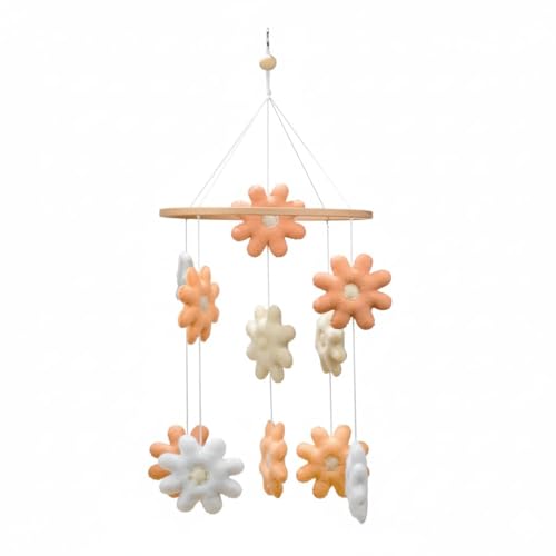 Image of Baby Mobile for Crib - Handmade Flower Nursery Mobile for Girls - Crib Décor