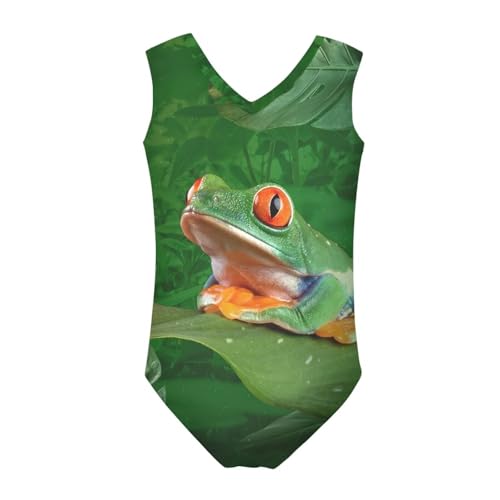 Image of Girls Fashion Print One Piece Swimsuit Bathing Suit Gymnastic Leotard for Kids, 5-14 Years