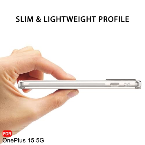 Image of TheGiftKart Best Camera Protection Back Cover Case for OnePlus 15 5G | Ultra Clear Soft Case | Inbuilt Dust Plugs & Anti-Slip Grip | Slim & Protective Cover for OnePlus 15 5G (Silicone, Transparent)