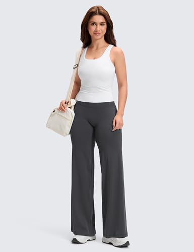 Image of CRZ YOGA Softretch Wide Leg Pants 28 inch /30 inch /32 inch | No Front Seam, Ultimate Comfort, Next to Skin, Yoga, Casual, High Waisted, for Women
