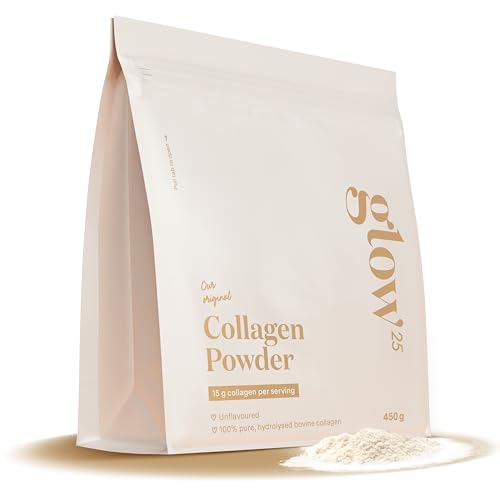 Glow25® Colágeno en Polvo [450g] - El Original - Hidrolizado de Colágeno Premium - Péptidos Tipo...