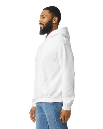 Image of Gildan Men's Heavy Blend Drawcord Hooded Sweatshirt, Safety Pink