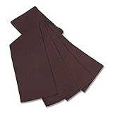 [きもの三作] 日本製 男帯 角帯 男物角帯 単衣 無地 シンプル 地紋入り 地模様 メンズ (ブラウン)