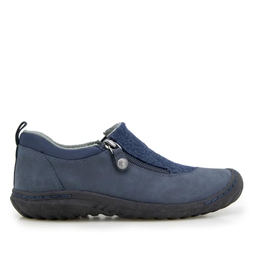 Image of JBU Women's Elodie Comfortable Casual Flexible Arch Support APMA Accepted Side-Zip Walking Flat