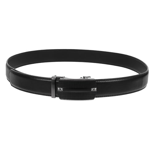 CLISPEED 1pc Men Leather Automatic Buckle Belt Stylish Waist Strap for Formal and Casual Wear Two Effortless Dressing Gentlemen Accessory