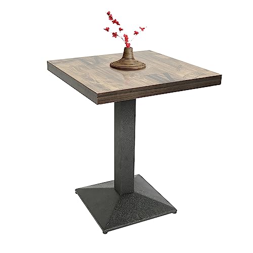 Drumm Table de Bar Bois métal Table Mange Debout Fer Design Industriel Table Haute de Bistro,Table Haute carrée 60 * 60 * 110cm Mange Debout Style Industriel...