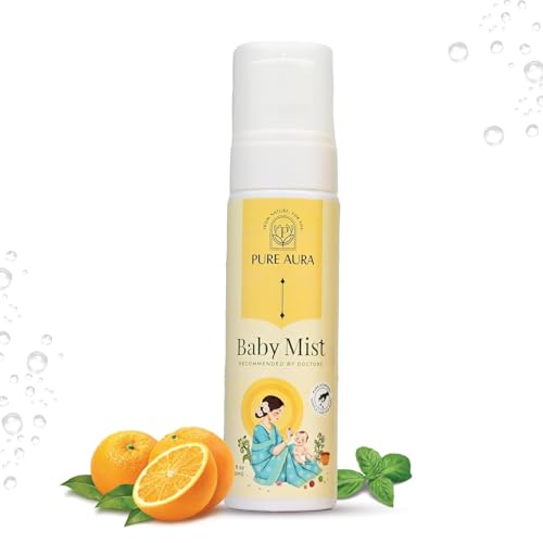 Image of Pure Aura Baby Mist Perfume 100ml - Doctor Recommended Hydrating Baby Body Mist & Perfume for Newborns & Kids | Gentle, Refreshing & Chemical-Free Skin Care Spray