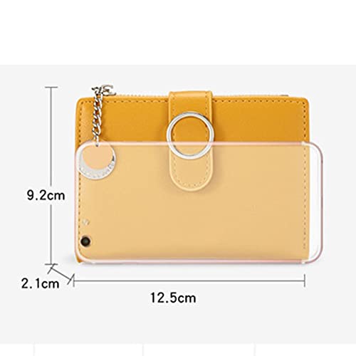 Women's Card Cases Women short wallet female cute purse Many Department Ladies Small Clutch Money bag Coin purse Card Holder Female slim wallet (Color : Black), Pink3