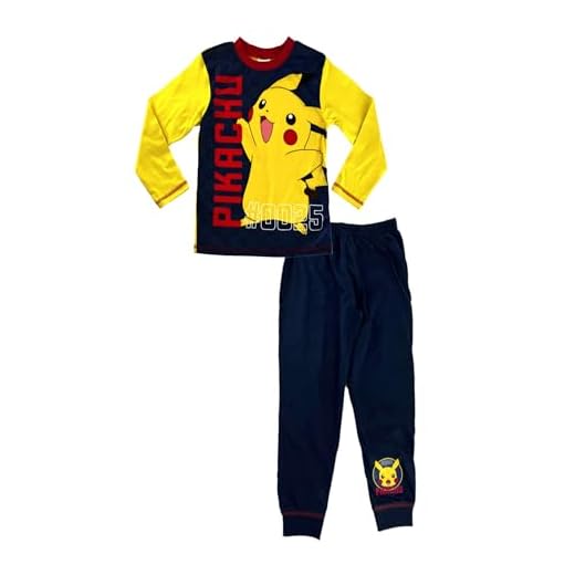 Pokemon, conjunto de pijama de 2 piezas para niños de 5 a 12 años, azul, 11-12 años