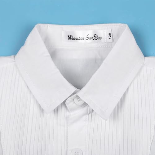 Image of CHICTRY Baby Boy Formal Suit 6 Pieces Set Wedding Christening Baptism Outfit Gentleman Clothing Suit