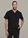 Dickies EDS Essentials Men Scrubs Top Tuckable V-Neck Plus Size DK635, 3XL, Black