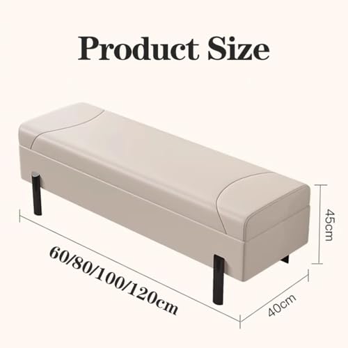 Banc ottoman moderne pour l'entrée et le salon : l'assise crème idéale avec repose-pieds