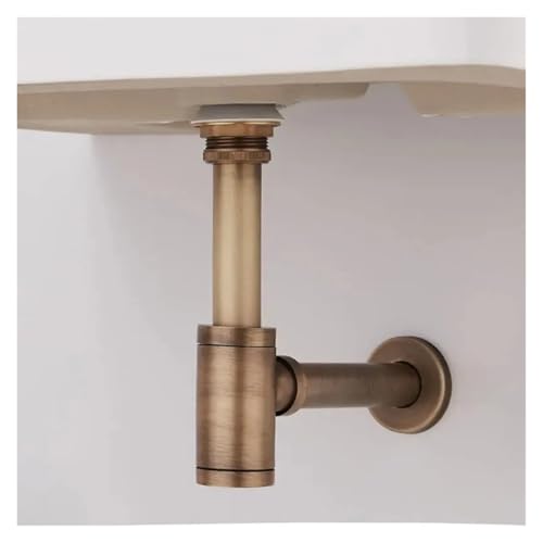 Siphon de lavabo bouteille 1 1/4 gris clair avec bonde pop-up - 3