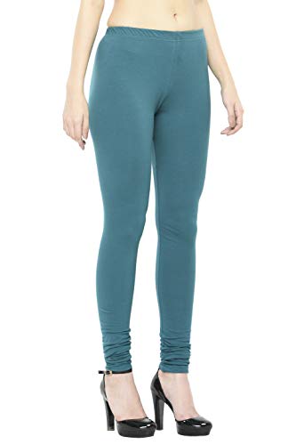 Image of Frenchtrendz Women's Cotton Spandex Stretchable Mid Rise Slim Fit Churidar Leggings Pull On