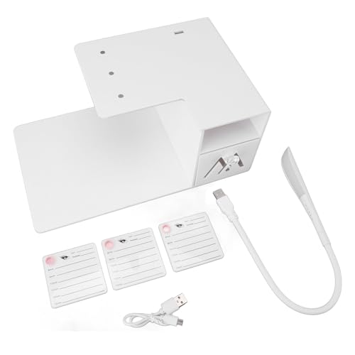 Transplantation de cils maquillage établi avec lampe LED et organisateur outils en acrylique