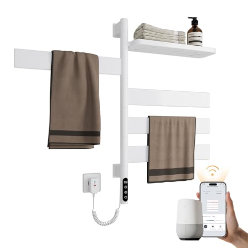 EMKE Handtuchheizkörper Elektrisch, 180° Drehung Badheizkörper...