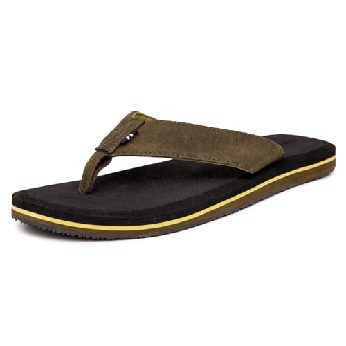 Image of Nautica Men's Flip Flop Shower Sandals Slides - Comfortable Waterproof Beach Footwear Slip-On Thong (Medium /Wide Width)