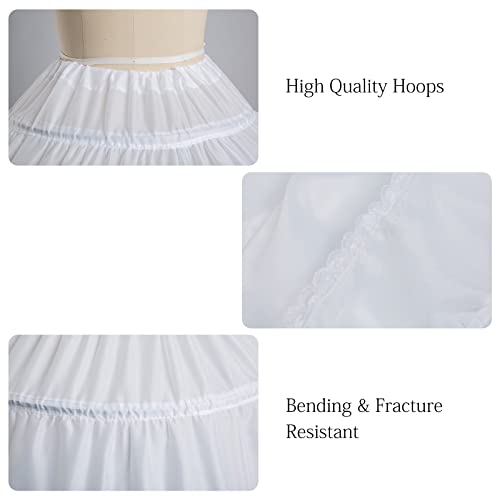 Women’s Petticoat 6 hoop Skirt Crinoline Underskirt Full Floor Length Petticoat Slips for Wedding Dress Ball Gown4