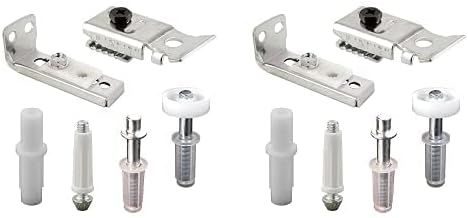 PRIME-LINE N 7534 Kit de reparación de herrajes para puertas dobladas  Incluye soportes superior e inferior, pivotes superior e inferior y rueda