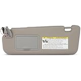 SCITOO Left Driver Side Sun Visor Assembly Without Sunroof fit for 2006 2007 2008 for Hyundai Sonata Gray Car Sun Visor 85201-0A250-QD,852010A250QD