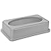 Alpine Industries Slim Trash Can Lid - Compact Garbage Bin Cover - Durable Slender Varied Plastic Top Minimize Odors and Keep Litter Inside and Unseen - Drop Shot Lid - Gray