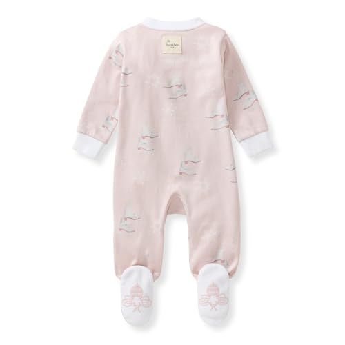 Image of Burt's Bees Baby unisex-baby Sleep & Play, Organic One-piece Romper-jumpsuit Pj, Zip Front Footed Pajama