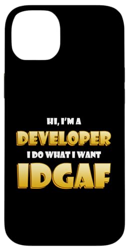 Developer IDGAF Funny Occupational Hacker Costume Coder Dev �X�}�z�P�[�X iPhone 14 Plus �p