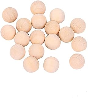 Juliyeh 120 Pcs Round Wooden Beads Wood Unfinished Craft Balls DIY Decoration for Crafts and Painting, DIY Projects, Art Craft Supplies