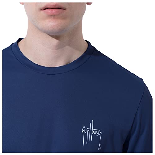 Guy Harvey Men's Long Sleeve Performance Sun Protection Shirt SPF UPF 30+4